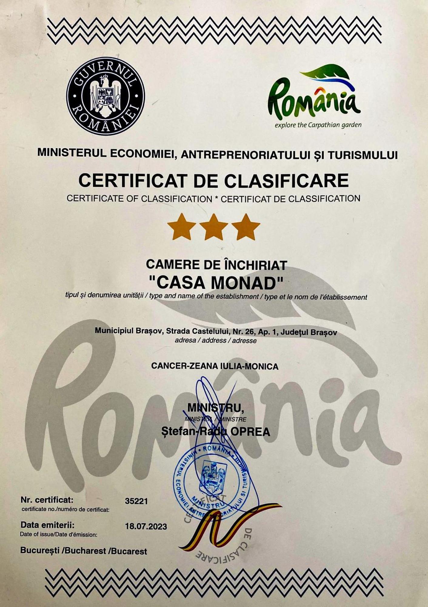 Castelului - Casa Monad Apartament Brașov